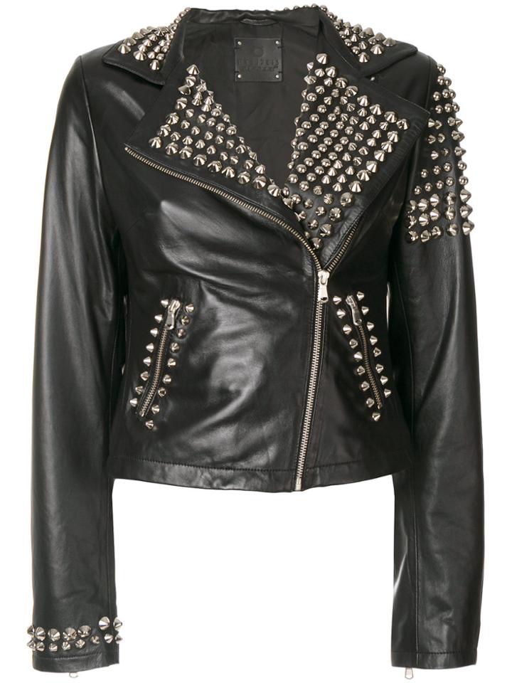 P.a.r.o.s.h. Studded Biker Jacket - Black