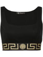 Versace Greca Trim Gym Bra - Black