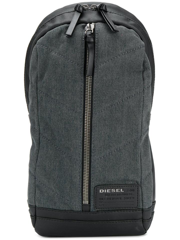 Diesel Single Strap Backpack - Grey