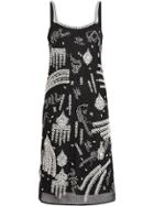 Burberry Crystal-embellished Sheer Slip Dress - Black