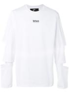 Hood By Air Cutout Sleeve T-shirt, Men's, Size: Small, White, Cotton