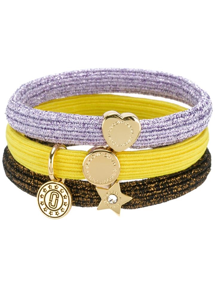 Marc Jacobs Logo Charm Hair Ties - Multicolour