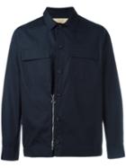 Maison Flaneur Shirt Jacket, Men's, Size: 50, Blue, Cotton