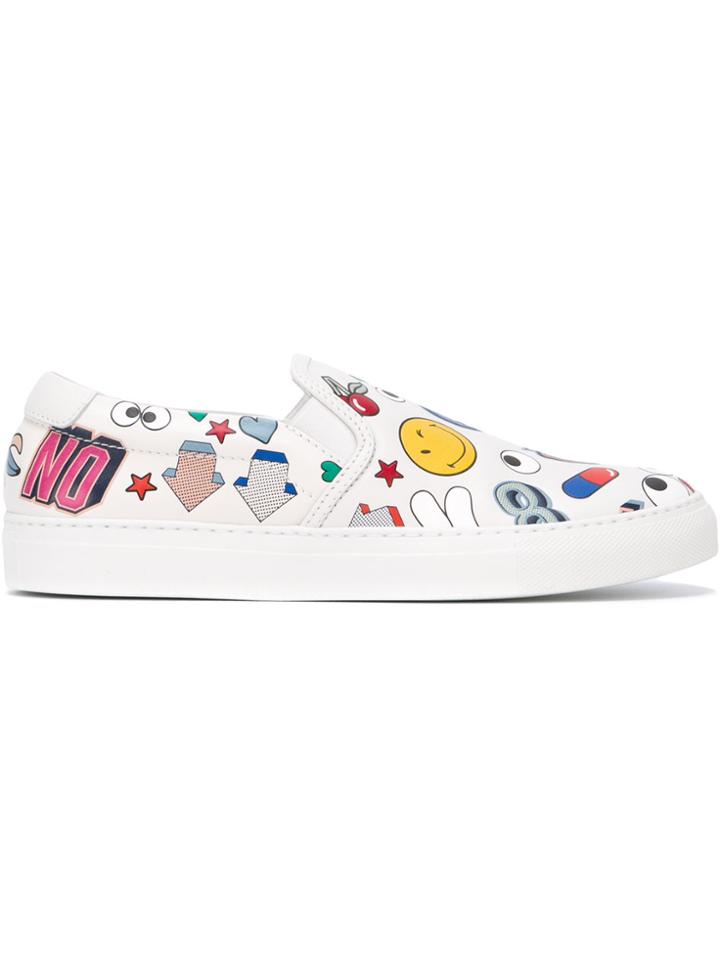 Anya Hindmarch 'all Over Stickers' Sneakers - White