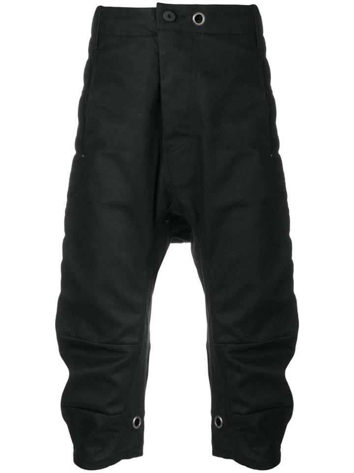11 By Boris Bidjan Saberi Loose Cropped Track Trousers - Black