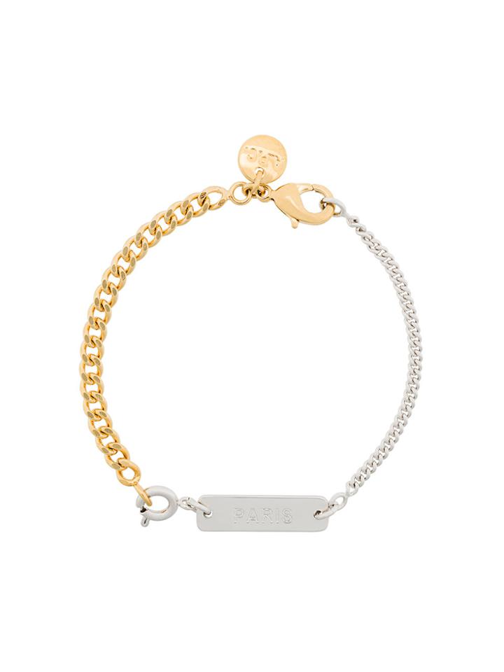 A.p.c. Two-chain Bracelet - Metallic