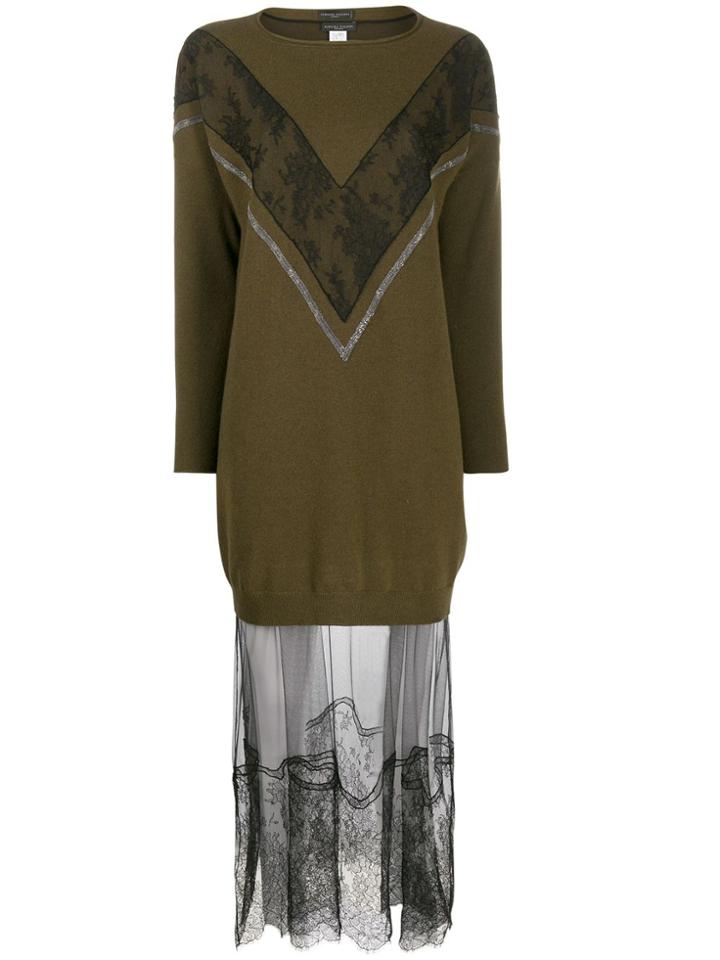 Fabiana Filippi Lace Embellished Jumper Dress - Green