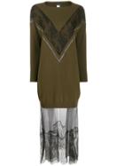 Fabiana Filippi Lace Embellished Jumper Dress - Green