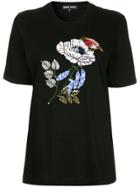 Markus Lupfer Floral Appliqué T-shirt - Black