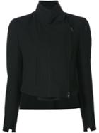 Ann Demeulemeester Cropped Jacket, Women's, Size: 44, Black, Virgin Wool