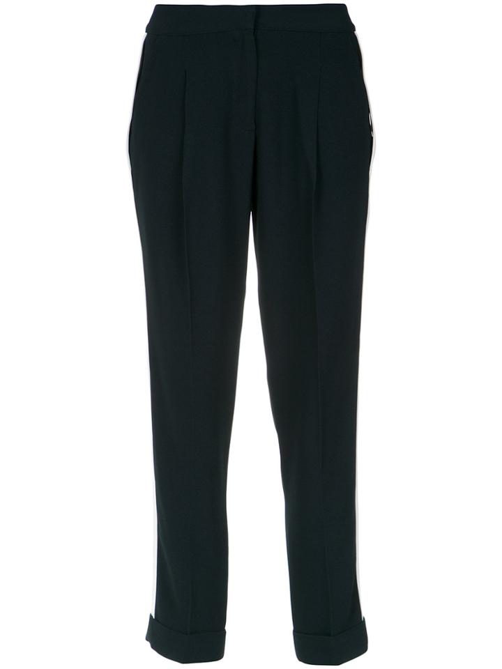 Egrey Contrasting Side Stripes Trousers - Blue