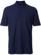 Roberto Collina 'mini Pocket' Polo Shirt, Men's, Size: 52, Blue, Cotton