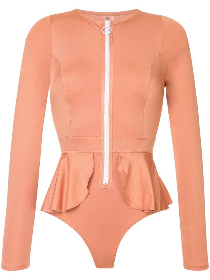 Duskii Elle Long Sleeve Swimsuit - Yellow & Orange