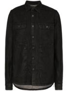 Rick Owens Drkshdw Waxed Cotton Shirt Jacket - Black