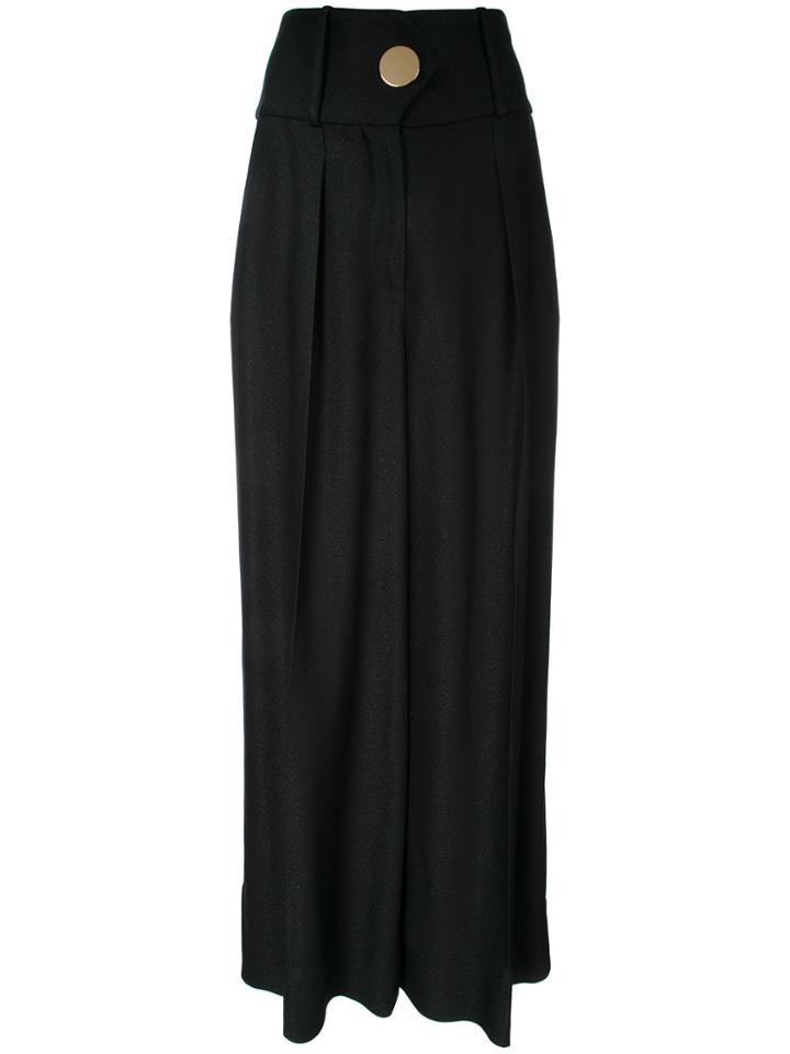 Petar Petrov High-waisted Wide Leg Trousers - Black