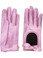 Gucci Bow Driving Gloves - Pink & Purple