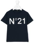 No21 Kids - Logo Print T-shirt - Kids - Cotton/spandex/elastane - 6 Yrs, Blue