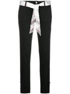 Liu Jo Scarf Belted Slim Chinos - Black