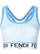 Fendi Striped Printed Top - Blue