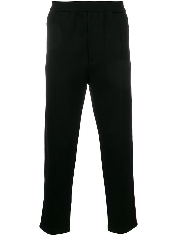 Prada Side Stripe Slim Trousers - Black