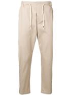 The Silted Company Drawstring Waist Tapered Trousers - Neutrals