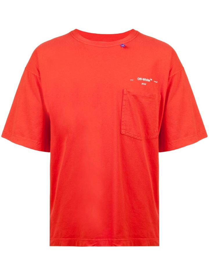 Off-white Logo Print T-shirt - Red