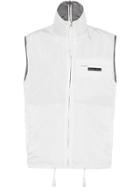 Prada High Collar Gilet - White