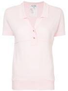 Chanel Vintage Logo Button Polo Shirt - Pink