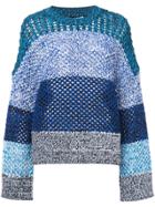 Derek Lam 10 Crosby Colorblocked Gradient Sweater - Blue