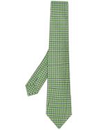 Kiton Grid Pattern Tie - Green