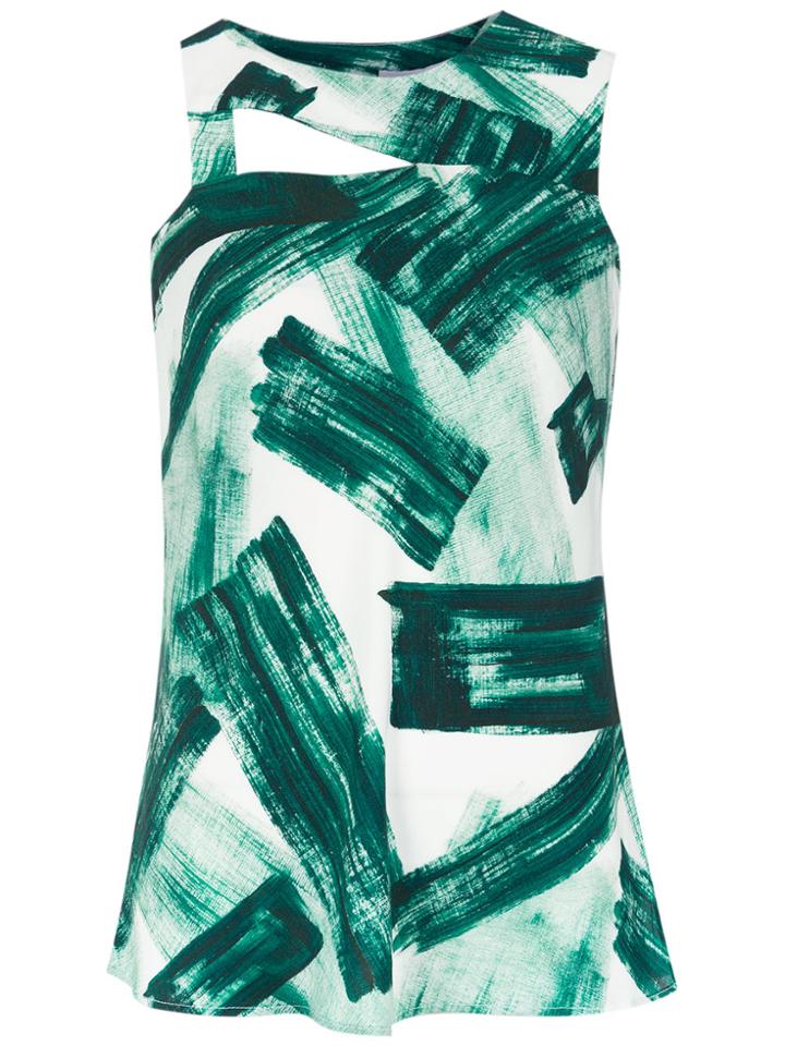 Mara Mac Printed Blouse - White