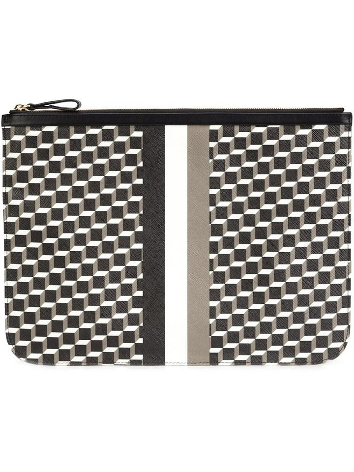 Pierre Hardy Geometric Pattern Large Clutch