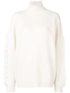 Barrie Turtle Neck Sweater - White