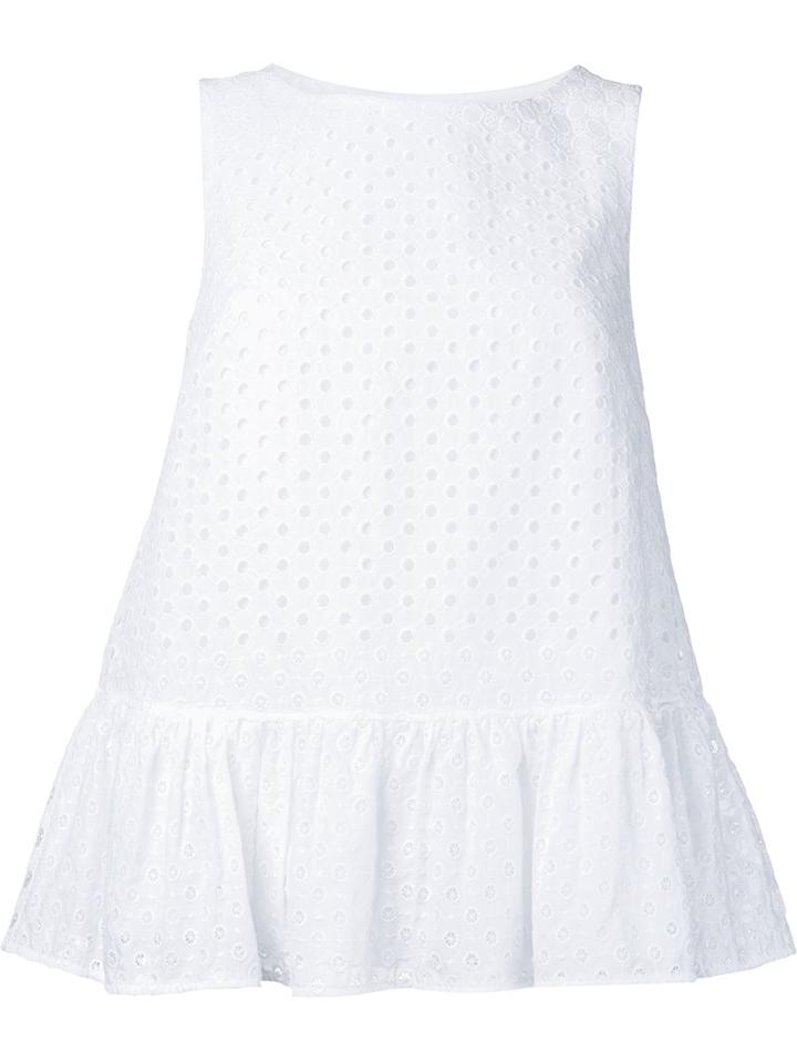 P.a.r.o.s.h. - Sleeveless Top - Women - Cotton - M, White, Cotton