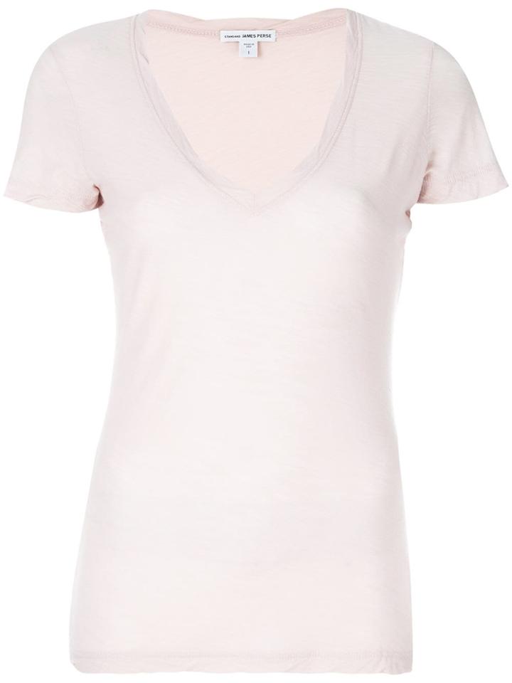 James Perse V-neck T-shirt - Pink