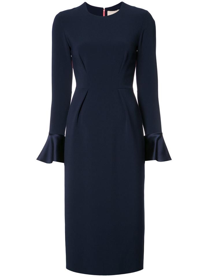 Roksanda Fitted Dress, Size: 14, Blue, Polyester