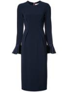 Roksanda Fitted Dress, Size: 14, Blue, Polyester