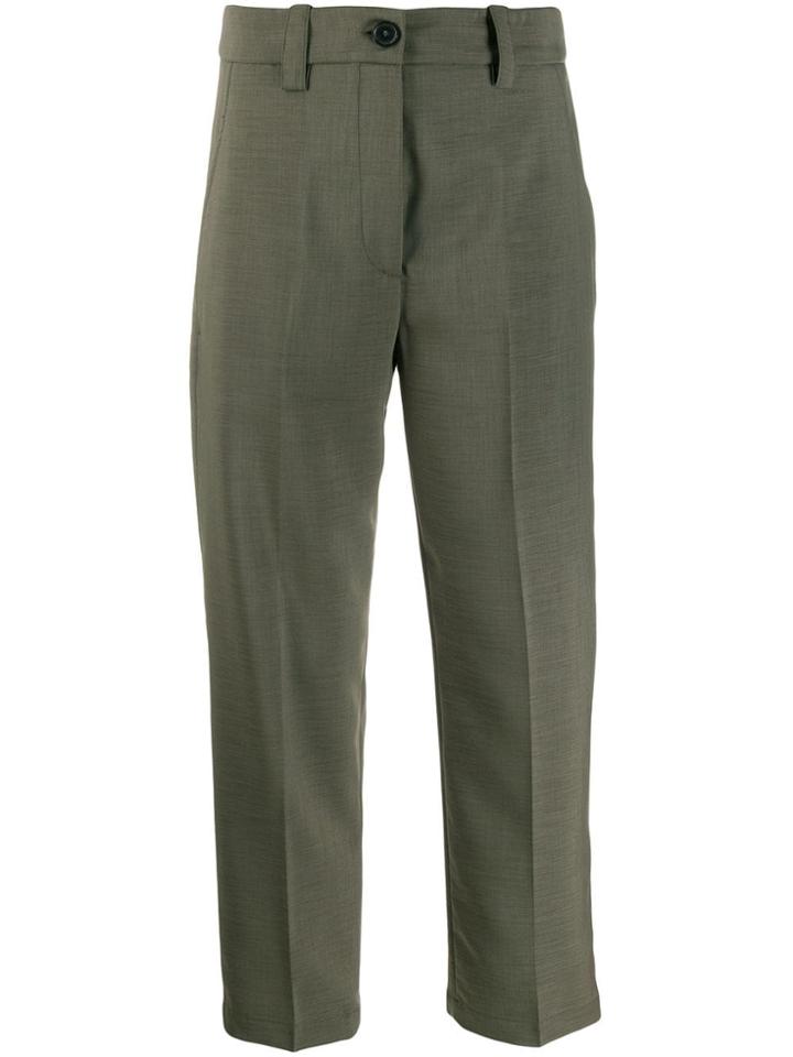 Erika Cavallini Cropped Trousers - Green