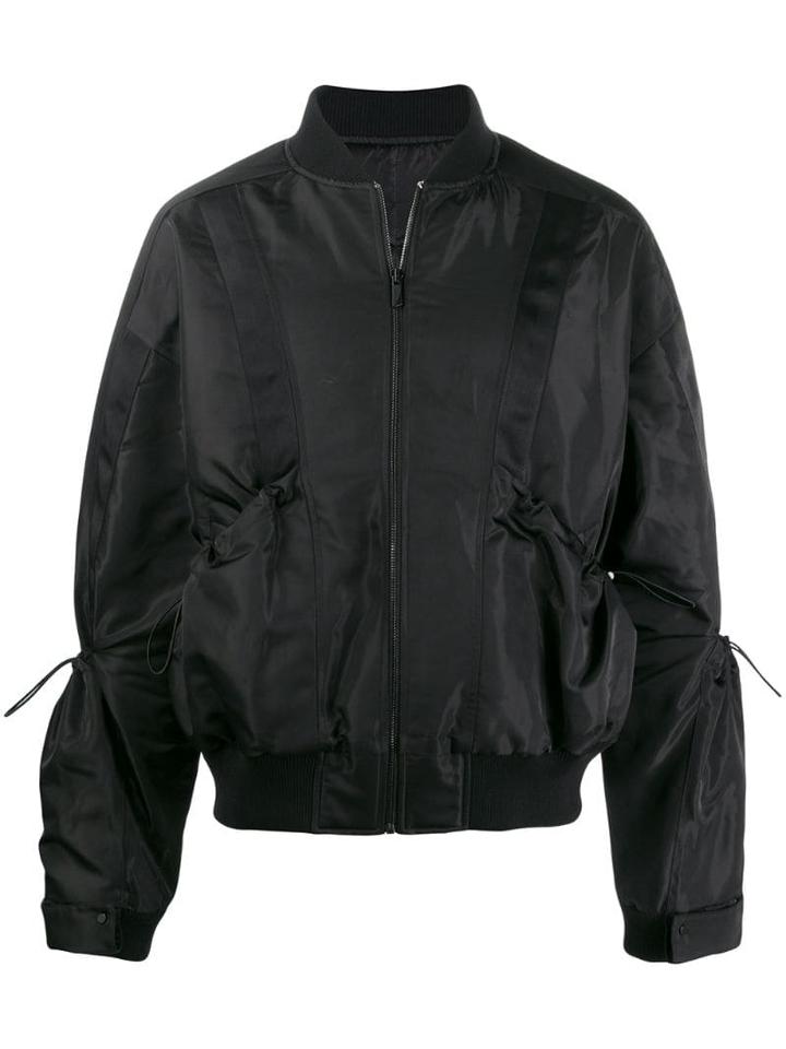 D.gnak Web Detail Bomber Jacket - Black