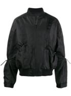 D.gnak Web Detail Bomber Jacket - Black