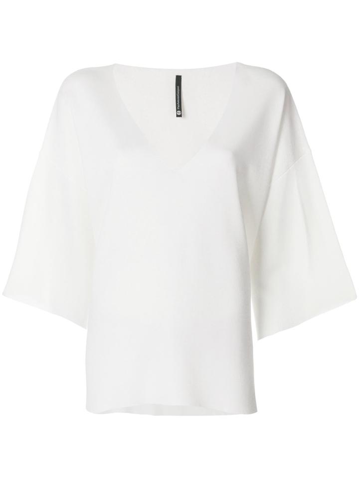 Pierantoniogaspari V-neck Knitted Top - White