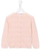 Knot Stitch Pointelle Cardigan, Girl's, Size: 10 Yrs, Pink/purple