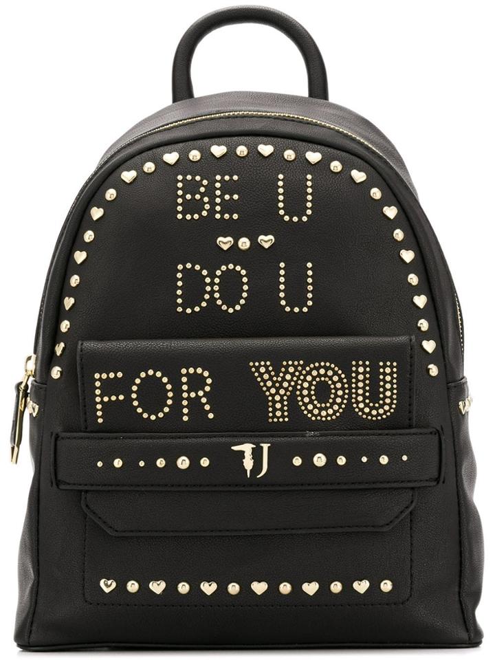 Trussardi Jeans Be U Studded Backpack - Black