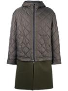 Neil Barrett Padded Contrast Military Coat - Green