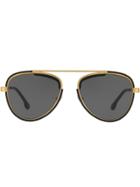 Versace Eyewear Aviator Sunglasses - Metallic