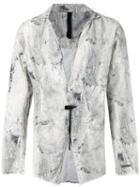 Army Of Me - Cracked Ink Blazer - Men - Cotton/linen/flax - L, Nude/neutrals, Cotton/linen/flax
