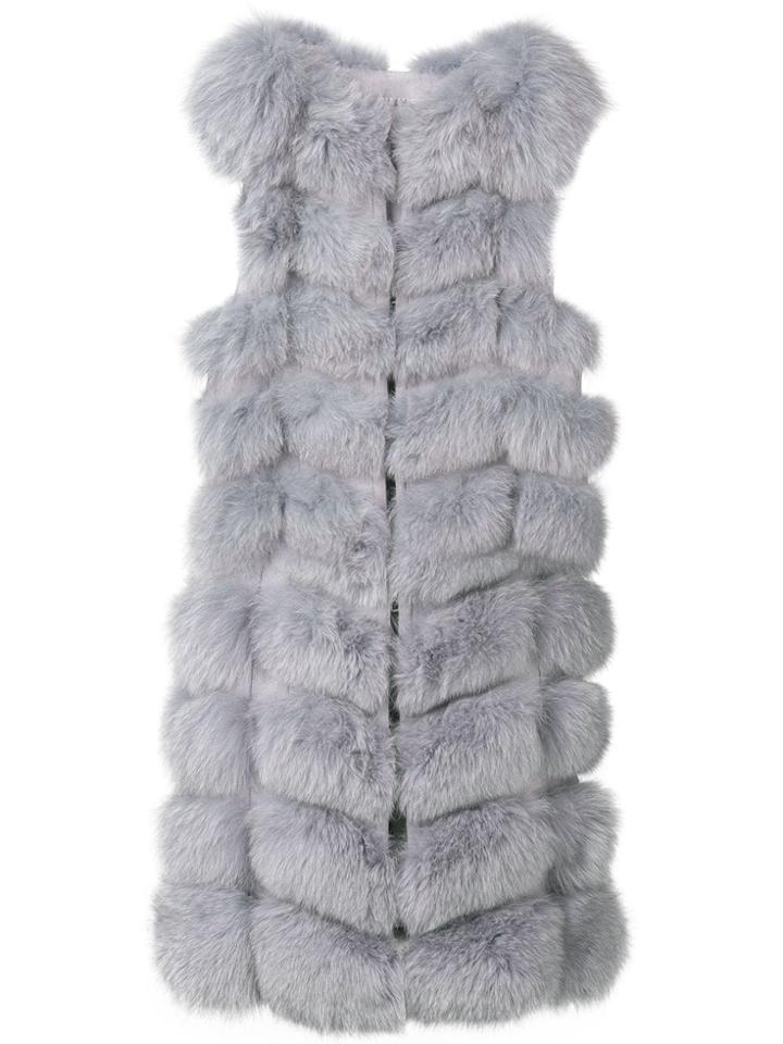 Liska Padded Gilet Coat - Blue