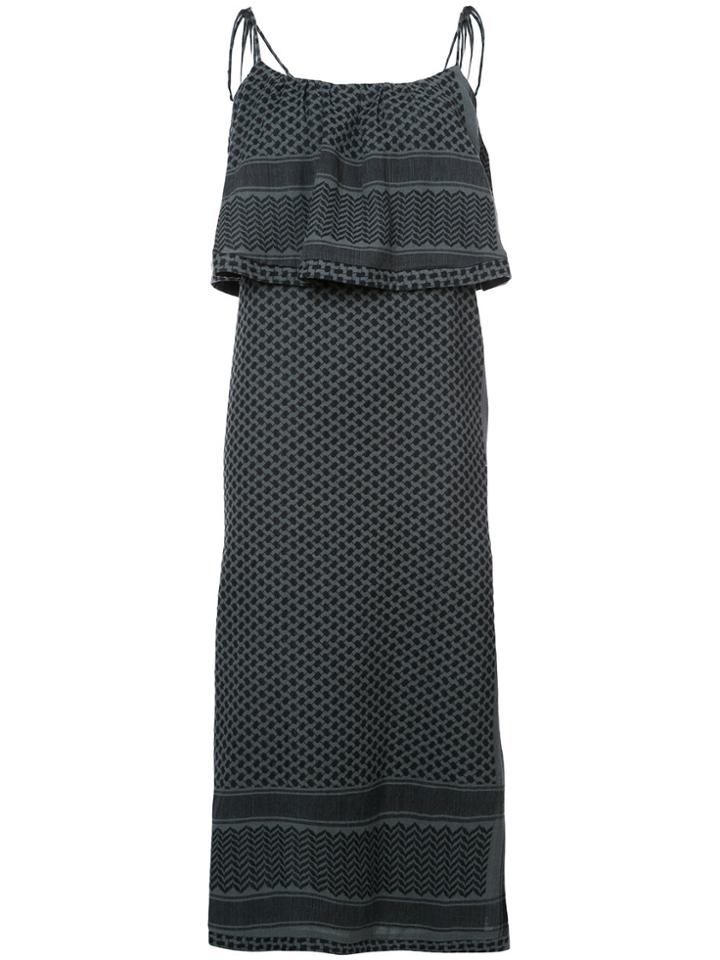 Cecilie Copenhagen Ruffle Midi Dress - Green