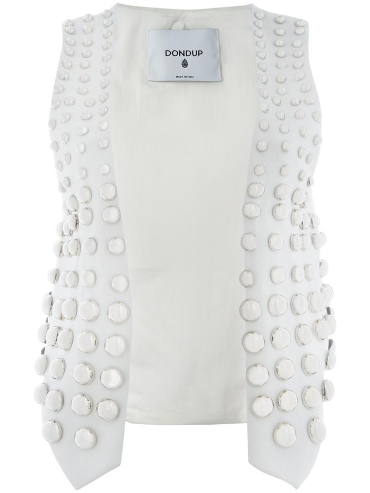 Dondup Studded Waistcoat - White
