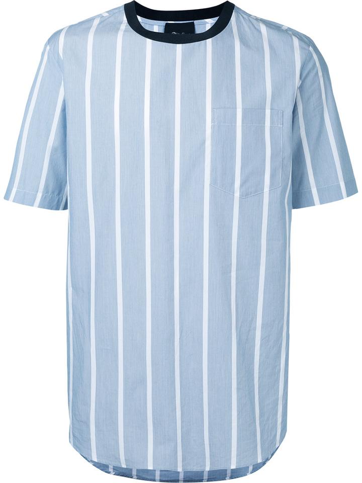 3.1 Phillip Lim - Striped T-shirt - Men - Cotton - S, Blue, Cotton